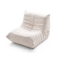 Fauteuil de relaxation modulable en tissu à dossier haut, style européen, pour balcon et salon, une place