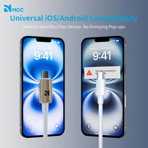 Cable USB a Tipo-C NCC de 66W XC-0404 con Pantalla Digital y Conectores de Aleación de Zinc de 1.2M, Carga Ultra Rápida PD (Negro Jet) - Product Image 4