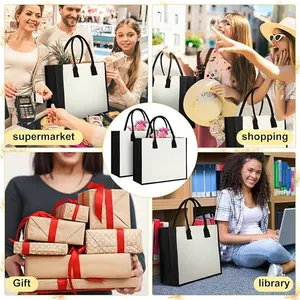 Sacola de mão ecológica para mulheres, sacola de compras luxuosa com logotipo personalizado, sacola de mão reutilizável para compras, novo design, venda imperdível