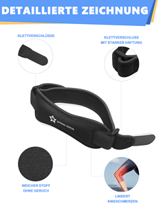 Rodillera Ajustable con Soporte de Gel para Alivio del Dolor de Tendones, Uso Deportivo - Product Image 2