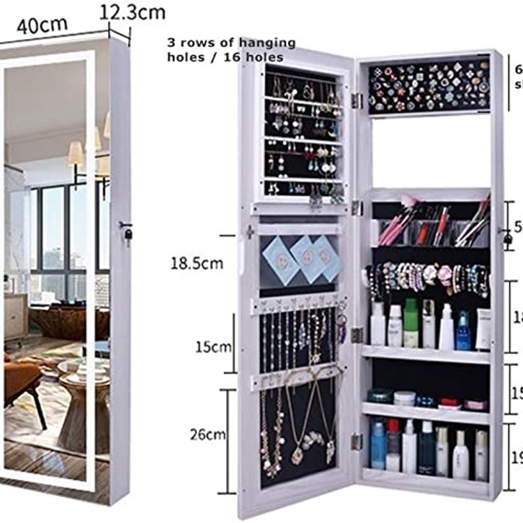 Современная технология экономия места для хранения ювелирных изделий настенный полноэкранный зеркальный шкаф для ювелирных изделий