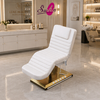 Table de massage électrique pliable de luxe avec 3 moteurs, cadre métallique portable pour hôpital, salon, salle de séjour et salle de bain