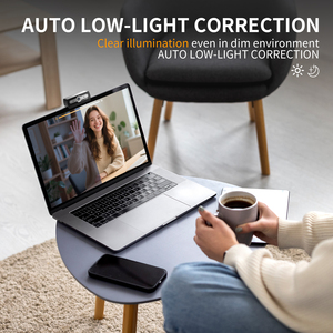 Webcam cho <span class=keywords><strong>PC</strong></span> 1080P Full HD máy tính máy ảnh với Dual tiếng ồn-hủy bỏ Mic, USB Plug & Play streaming máy ảnh - Product Image 3