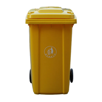 Poubelle en plastique NEXARA de haute qualité 240L avec roues faciles à déplacer, idéale pour une utilisation en rue et en espace public