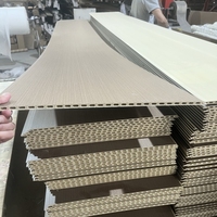 Revestimiento de Pared de PVC Compuesto de Fibra de Bambú Moderno, Resistente al Fuego e Impermeable, para Uso Comercial y Doméstico, Paneles de Pared Interiores
