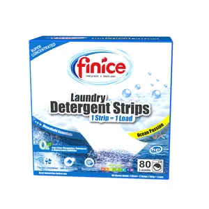 Finice FNC746 OEM Super Washing Power Soap Sheets Cleaning Laundry Detergent Tablets Laundry Detergent Strips