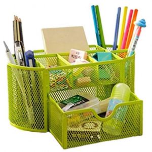 Professional Most Popular Home Office Supplies Wire Metal Women Makeup Mesh Desk Organizer with Sliding Drawer - Product Image 5