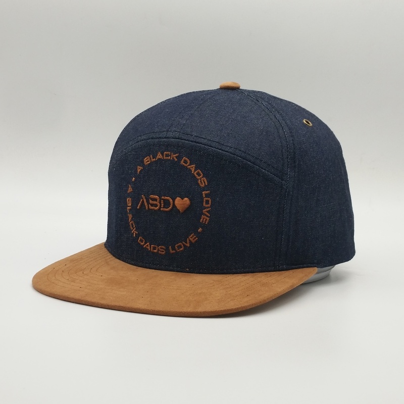 Custom 6 Panel Heather Grey Curved