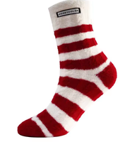 Chaussettes d'hiver douillettes en velours chaud, chaussettes thermiques en polaire corail, chaussettes d'intérieur épaisses et moelleuses, chaussettes thermiques rouges et blanches de Noël