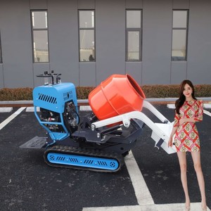 Self Loading 4 Wheel Drive <b>Dumper</b> With Concrete Mixer Truck With 270 Degree Rotation - Product Image 2