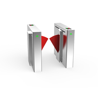 Portillon tournant automatique à empreinte digitale en acier inoxydable 304, barrière d'accès piétonne pour la sécurité des bureaux