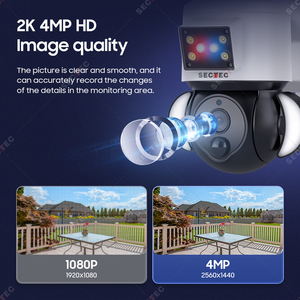 22 Wát năng lượng mặt trời năng lượng 4MP siêu HD Sectec CCTV Camera ngoài trời an ninh 4 gam Sim Thẻ CCTV hệ thống sản phẩm không thấm nước năng lượng mặt trời máy ảnh - Product Image 3