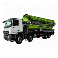 Pompe à béton diesel Zoomlion 50m montée sur camion, structure durable, fiable, EURO 5, pour projets d'ingénierie