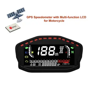 Motorcycle meter ATV Scooter Gauge 165mm LCD GPS speedometer with RPM Fuel Gauge Temperature Gauge Tachometer