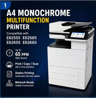 Impresora Multifunción Monocromática Usada E62555 E62565 E62655 E62665, Copiadora, Escáner, MFP de Oficina, Origen Estadounidense
