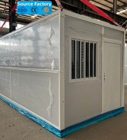 Maison conteneur modulaire moderne de 20 pieds, facile à installer, pliable, préfabriquée, pour utilisation en appartement extérieur