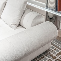 Canapé modulaire droit en lin, trois places, sans accoudoirs, style médiéval, durable et écologique, idéal pour petit appartement ou grand studio – Vente directe usine
