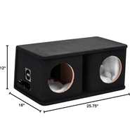 Caja de Subwoofer de 8 Pulgadas de Nivel Básico con Doble Ventilación, Caja de Madera para Subwoofer, Material MDF
