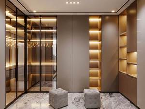 2025 nouveau luxe en bois garde-robe placard vestiaire personnalisable Chine fabrication usine en gros - Product Image 3