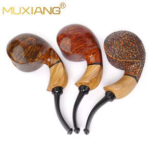MUXIANG Briarwood Smoking Pipe Bent Type 3mm Filter Tobacco Pipe Men's Gift Set - Product Image 4