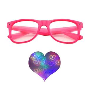 3D <strong>Prism</strong> Rainbow Effect Plastic Heart Diffraction <strong>Glasses</strong> Great EDM &amp; Concert Rave Eyewear Accessory - Product Image 3