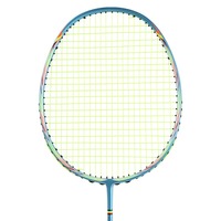 Raquette de badminton professionnelle personnalisée de haute qualité, tissée en PU, en fibre de carbone, légère, haute rigidité, haute tension, fabricant OEM