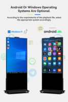 Machine numérique humaine IA tout-en-un de 55 pouces, Android RK3588, 8 Go + 128 Go, équipée d'une caméra 48 MP et d'un microphone à 8 microphones
