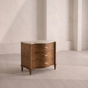 Mesita de Noche de Madera Artesanal de Alta Gama, Diseño Contemporáneo, con 2 Cajones, Muebles para Dormitorio - Product Image 1