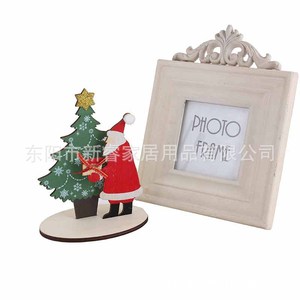 Adorno de madera de Papá Noel para árbol de Navidad, decoración ecológica para conjuntos de decoración de fiestas navideñas - Product Image 3