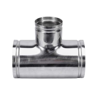 Raccord en T réducteur rainuré en acier inoxydable, T égalisable, 304 316L DN65 DN80 DN100 pour système d'incendie