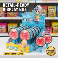 Bonbons Jouets 76g, Pudding en Forme de Crabe 70g, Gelée de Fruits avec Boisson à la Fraise et Bonbons Pétillants dans un Plateau en Forme de Poêle, Snack DIY pour Enfants, OEM