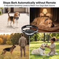 Hundetrainingshalsband & Automatisches Anti-Bell-Gerät mit Piepton und Vibration, Wiederaufladbare Lithium-Batterie, IPX7 Wasserdicht, Umweltfreundlich, Modisch