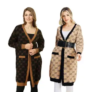 महिलाओं के लिए नए आगमन वाले शीतकालीन कपड़े, डिजाइनर कपड़े, प्रसिद्ध ब्रांड, महिलाओं के लिए लंबे कार्डिगन स्वेटर केप जैकेट लक्जरी कपड़े