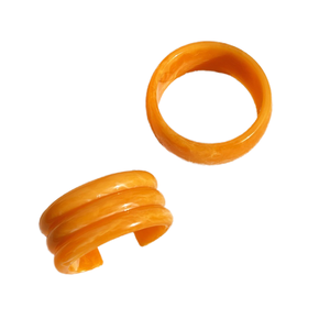 Ensembles de Bracelets Joncs Vintage Tendance en Résine Agate, Qualité Supérieure, Luxe, Résine Multicolore Lucite, Bijoux Fantaisie Unisexe pour Femme - Product Image 2
