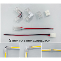 Connecteur mâle et femelle sans soudure à 2 broches de 8mm pour ligne d'extension de lumière LED COB SMD