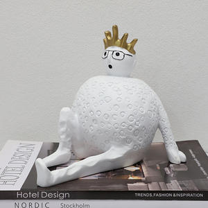 Ornement de personnage enfantin <span class=keywords><strong>Le</strong></span> <span class=keywords><strong>Petit</strong></span> <span class=keywords><strong>Prince</strong></span> en résine synthétique moderne et créative, en position assise, cadeau d'affaires pour niche de salon - Product Image 3