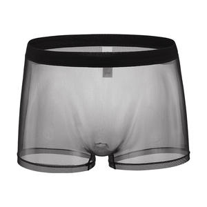 Men's Ultra-Thin for Summer Mesh Sexy Breathable Fully See-Through Low <strong>Waist</strong> Transparent Men's Boxer <strong>Underwear</strong> - Product Image 5