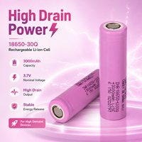 Batterie lithium-ion rechargeable 18650 30Q 3000mAh 3.6V 15A haute performance pour vélos électriques et outils électriques