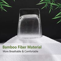 Drap de protection contre les punaises de lit Housse de matelas en bambou imperméable à poche profonde pour lit à usage domestique