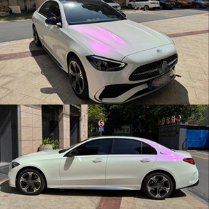 Film de carrosserie de voiture blanc brillant <span class=keywords><strong>caméléon</strong></span>, blanc à violet, film vinyle changeant de couleur, film de protection de voiture avec technologie Air Release, 1,52*17M - Product Image 4