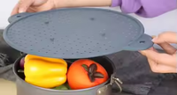 Couvercle de casserole en silicone anti-débordement Couvercle de cuisine anti-débordement