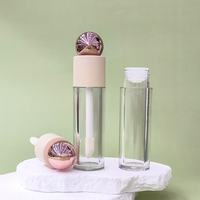 Grand applicateur à brosse en plastique pour gloss cosmétique, tube vide avec bouchon, tubes de gloss personnalisés avec logo