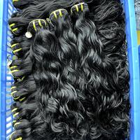Grosir ekstensi rambut manusia mentah gelombang India keriting asli Kamboja bundel rambut mentah keriting Vietnam Birma