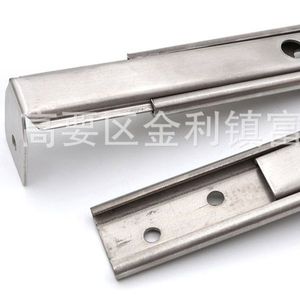 Stainless Steel Sliding Door Track F 411 3mm Wall Thickness <b>Brushed</b> Finish For Wooden Doors And Sliding Doors - Product Image 1