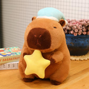 Luna stella pigiama capibara giocattoli di peluche cartone animato maggiore capibara peluche bambole animali imbottite Hydrochoerus Hydrochaeris gettare cuscino - Product Image 6