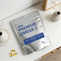 Gélules d'huile de poisson végétaliennes halal OEM, huile de morue oméga-3 6 9 3600 EPA DHA, antioxydant, compléments alimentaires pour adultes
