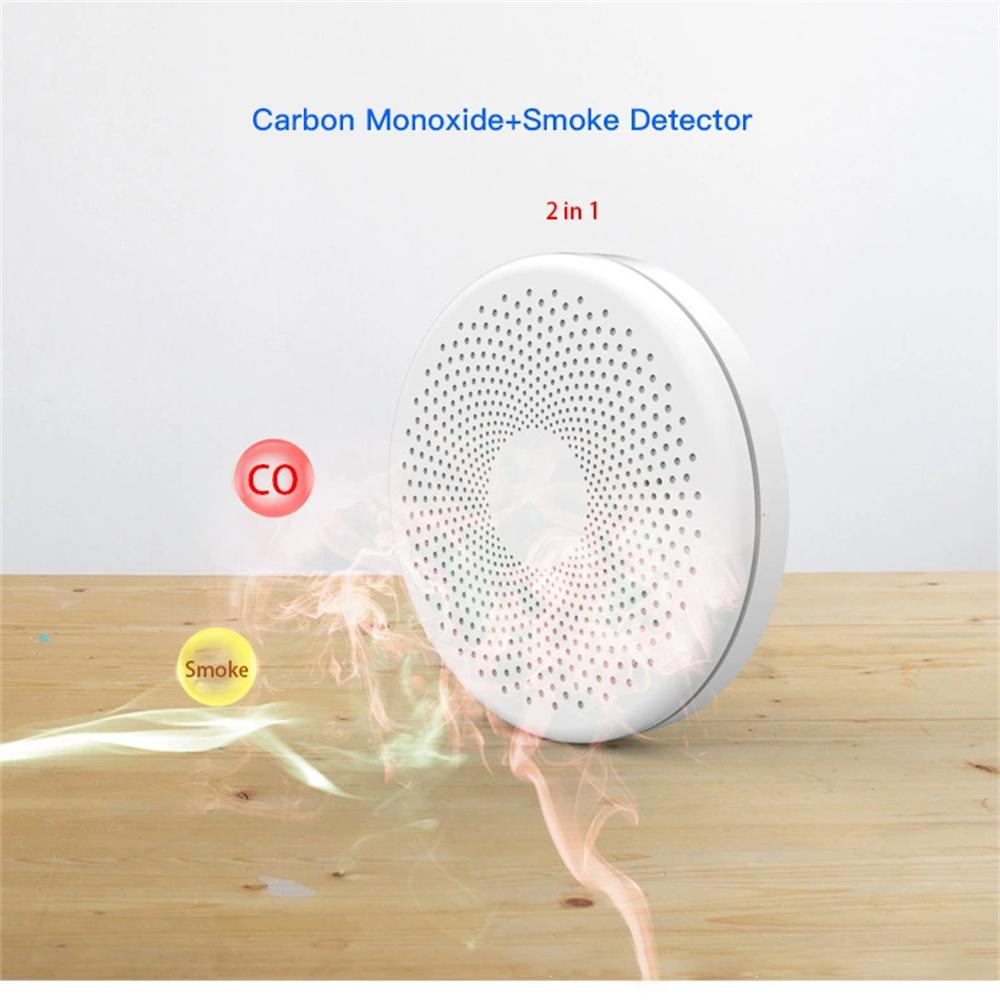 Tuya WiFi Smart CO and Smoke Alarm Detector 2 in 1 Combination alarm sound 85dB Wifi Smoke and Carbon Monoxide Alarm Detector