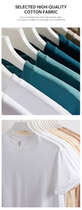 เสื้อยืดคอกลมผู้ชายผ้าฝ้าย 100% ทรงปกติ พิมพ์ลายสกรีนโลโก้ตามสั่ง เสื้อยืดแขนสั้นสีพื้นสำหรับใส่ในชีวิตประจำวัน - Product Image 2