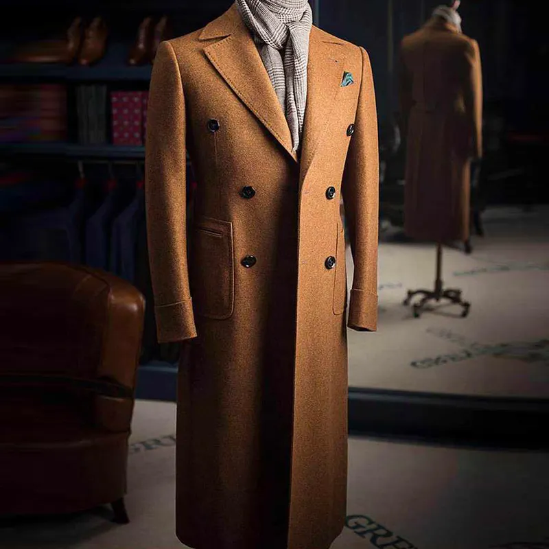 Overcasaco de caxemira personalizado, design clássico de 2019, casacos longos para homens, feitos à china, fábrica