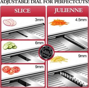 New Multifunctional Gadget Adjustable <b>Vegetable</b> <b>Chopper</b> Stainless Steel Tomato Slicer Food Slicer Mandolin Slicer <b>for</b> Kitchen - Product Image 3